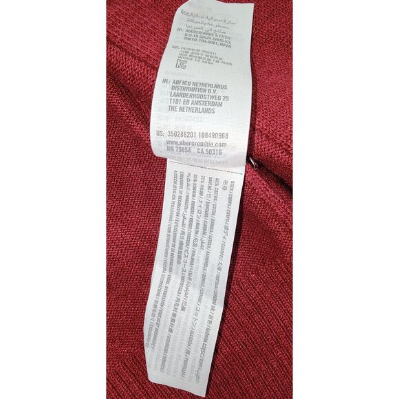 Hollister Cranberry Button Up Cardigan Sweater Sz M - Picture 4 of 7